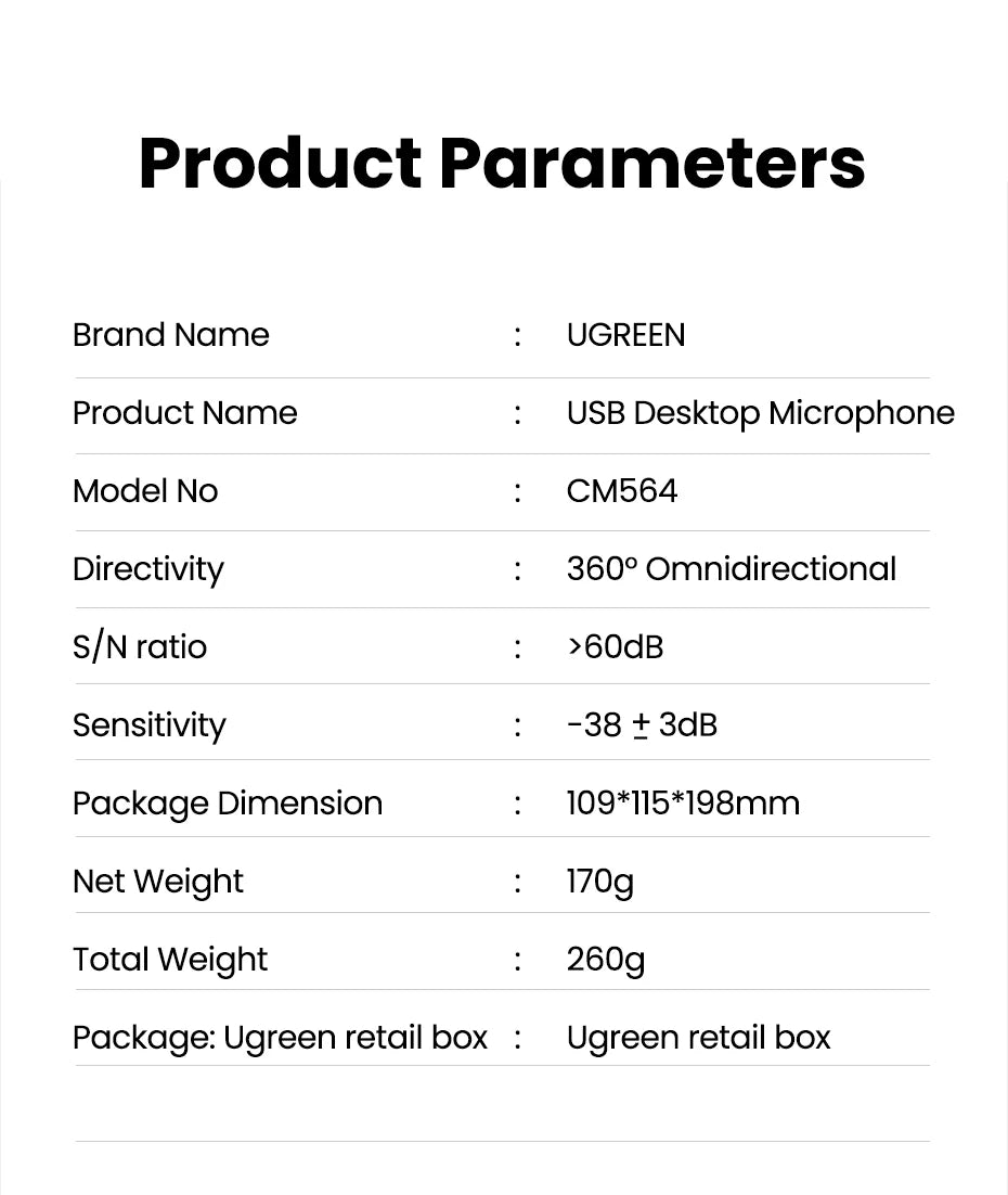 UGREEN Desktop Microphone