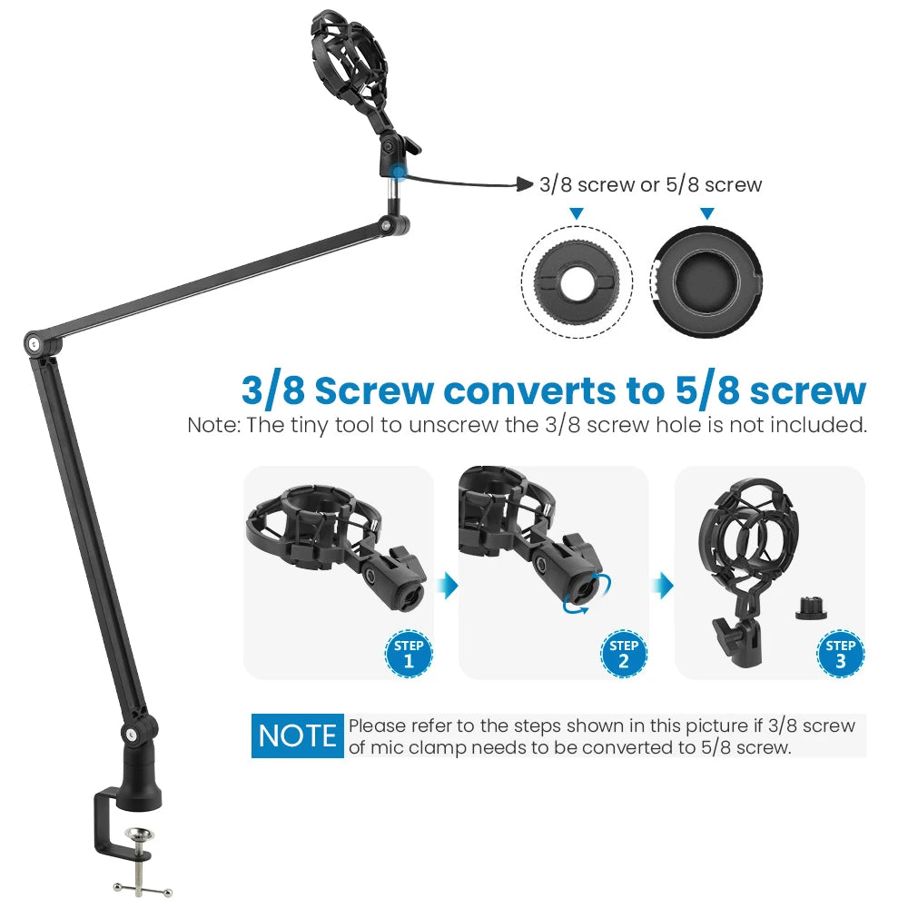 SZKOSTON Adjustable Metal Microphone Stand