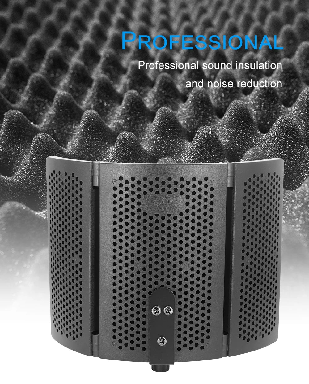 AOIEUUAI Foldable isolation microphone shield