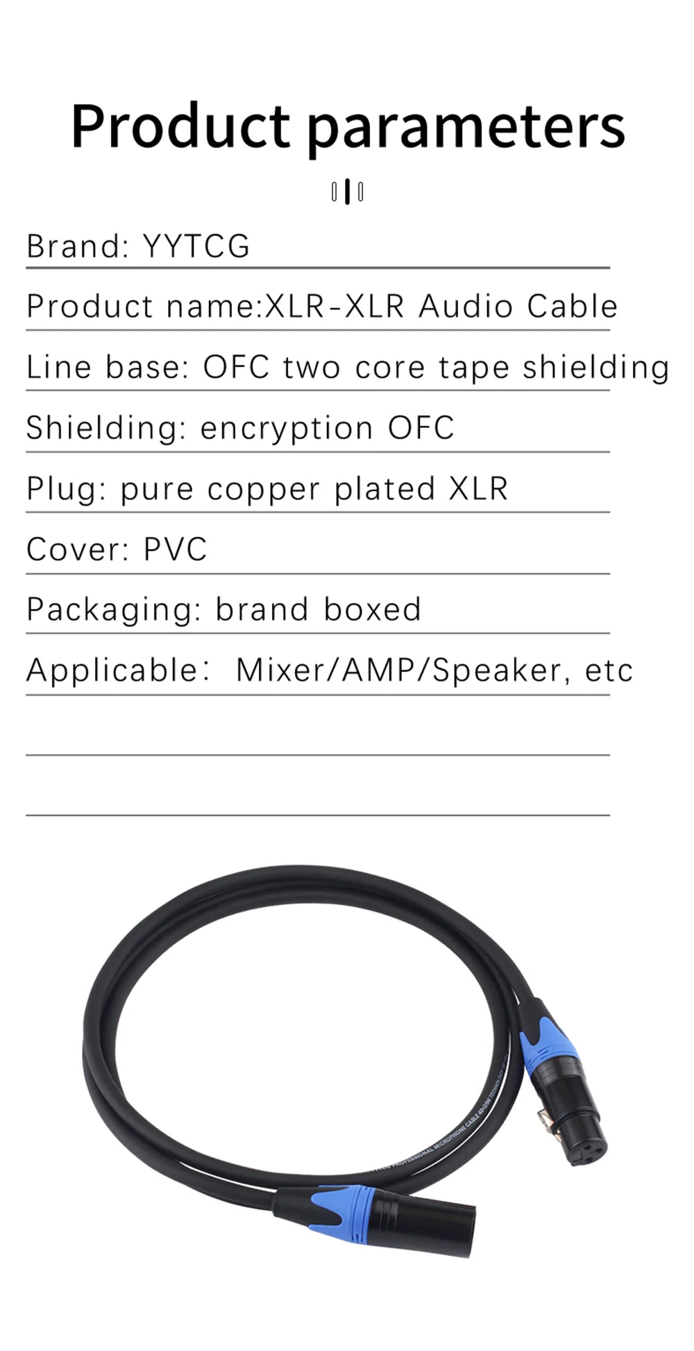 XLR Cable (Male to Female)