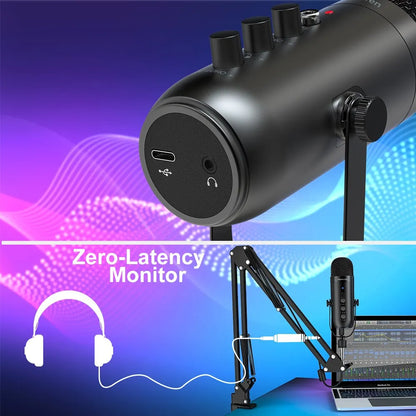 ZEALSOUND K66-S Condenser Microphone Kit (With Boom Arm)