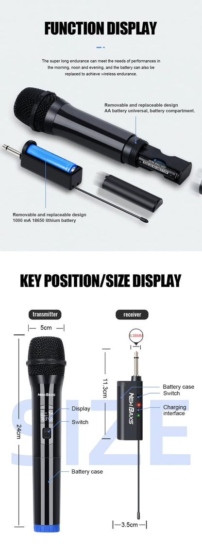 NEW BAXS Multi-colour set Wireless Microphone