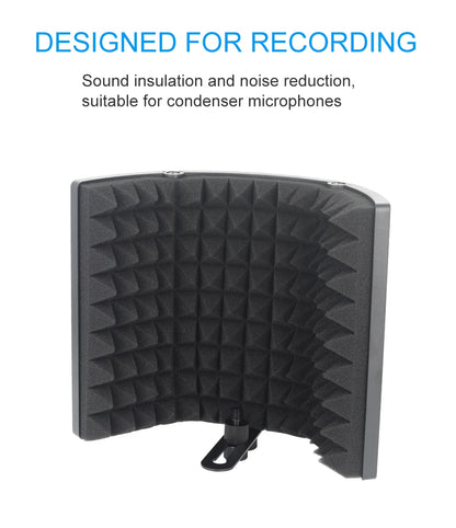 AOIEUUAI Foldable isolation microphone shield