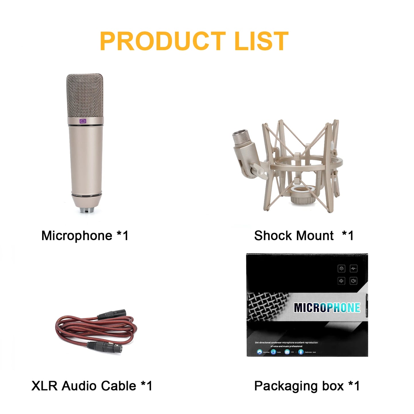 U87 AI XLR Professional Condenser Microphone