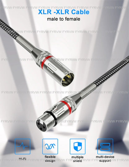 XLR Audio Microphone Cable (Male to Female)