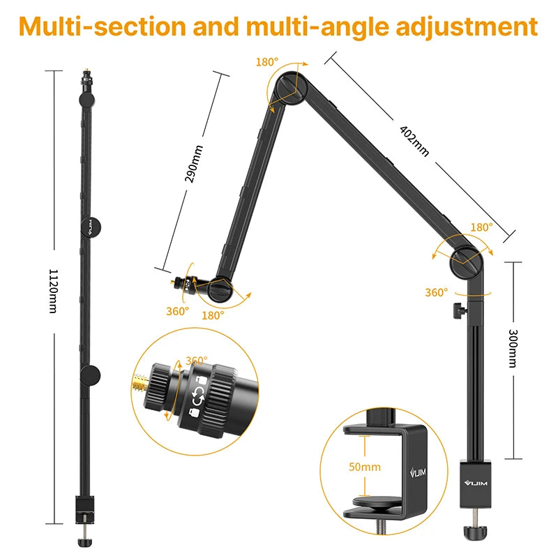 VIJIM LS24 Microphone Boom Arm Stand