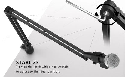 SZKOSTON Adjustable Metal Microphone Stand