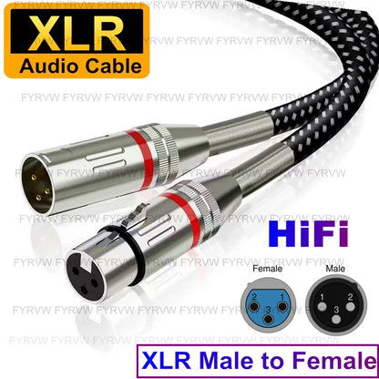 XLR Audio Microphone Cable (Male to Female)