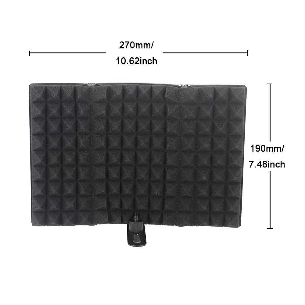 AOIEUUAI Foldable isolation microphone shield