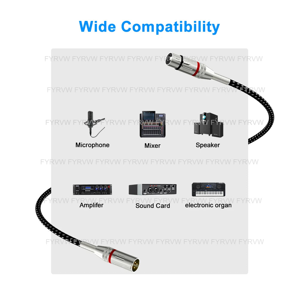 XLR Audio Microphone Cable (Male to Female)